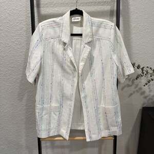 Pykettes Vintage 80s Pastel Striped Blazer Jacket